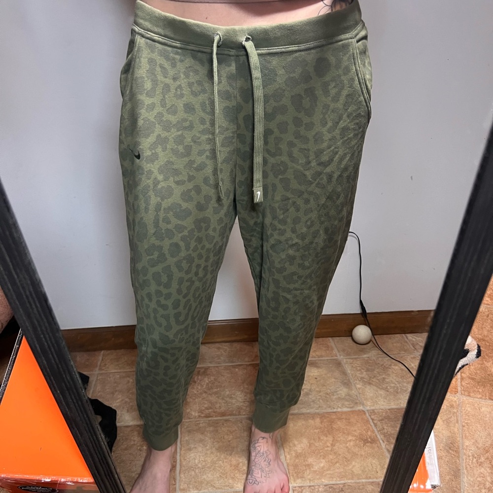Nike Olive Green Leopard Print women’s pants